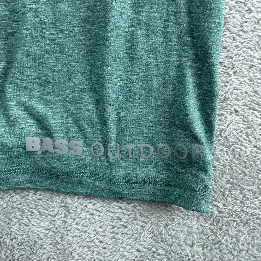 Bass Outdoor XL Microtech Performance Short Sleeve Tee Lily Pad NWT 1509 - Picture 8 of 10